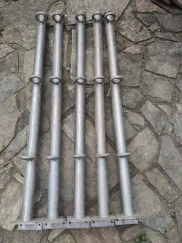 balizador inox tubo 50mm com 3 argolas