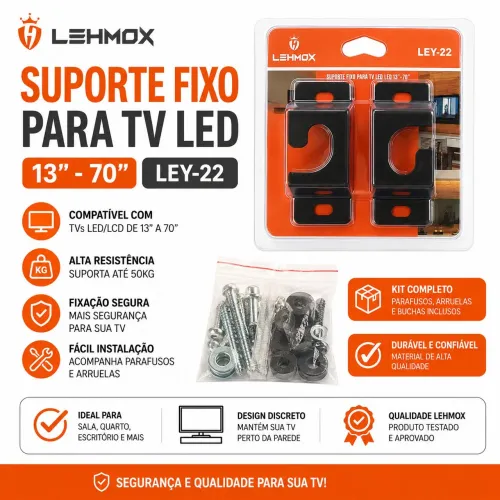 Suporte Tv fixo 13 a 70 polegadas