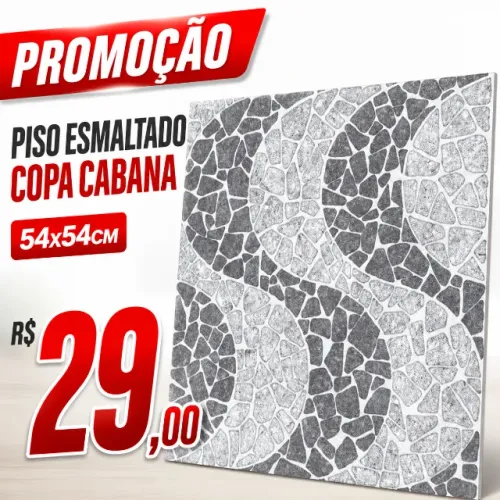 Piso Esmaltado Copa Cabana 54x54cm - Beleza e Resistência