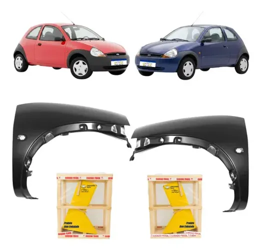 Par Paralama Ford Ka 1999 2003 2005 A 2007 Novo