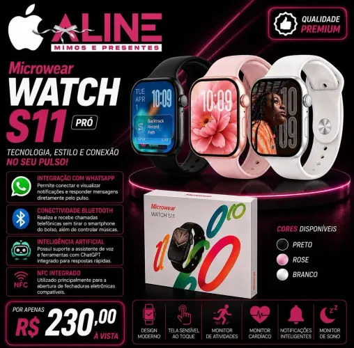 SMARTWATCH MICROWEAR S11 PRÓ 
