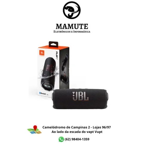 Caixa de Som Portátil JBL Flip 7 Bluetooth À Prova d`água 25W RMS Original