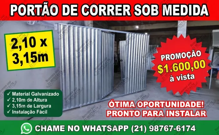 Oportunidade de trocar o portao da sua garagem , pague na entrega com entrega grátis.