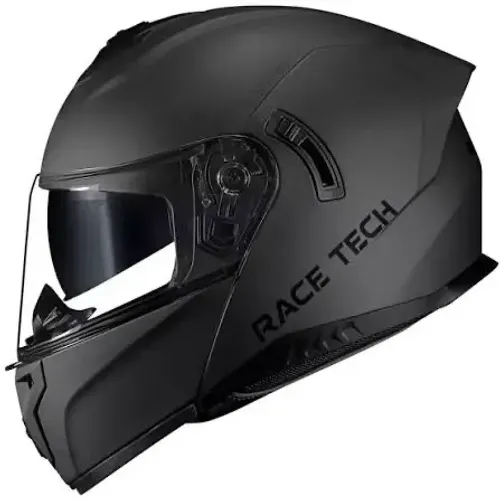 Capacete Race Tech Articulado Signal Titanium Cinza Fosco