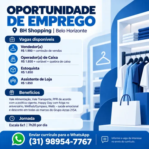 ? OPORTUNIDADE DE EMPREGO | BH SHOPPING ?