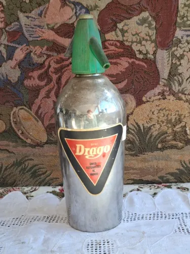 garrafa sifão vintage para soda da marca argentina Drago. SEM TESTE