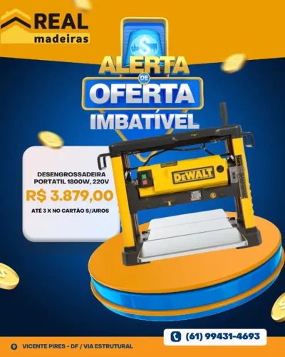 DESENGROSSADEIRA PORTÁTIL 1800W DEWALT