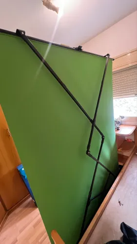 Tela Verde Chroma Key Retrátil para câmera stream fotos youtube Husky Gaming HGMM002