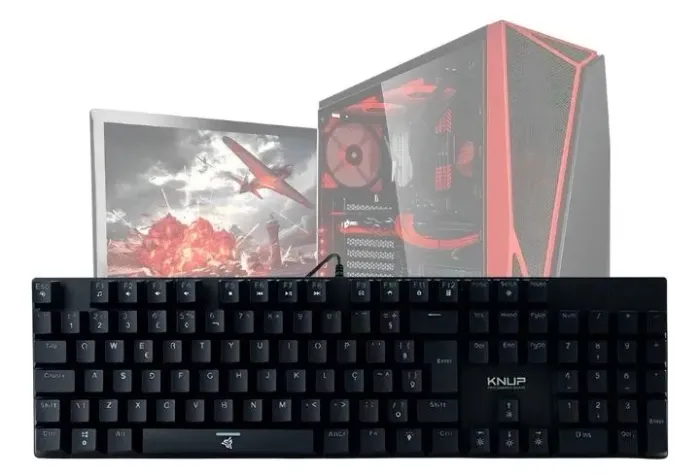 Teclado preto mecânico 100%