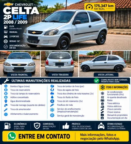 Chevrolet Celta Life/ LS 1.0 MPFI 8V Flexpower 3P 2009