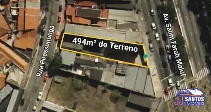 Terreno ZC à Venda na Mooca | 494m² | Duas Frentes | Frente para Av. Salim Farah Maluf