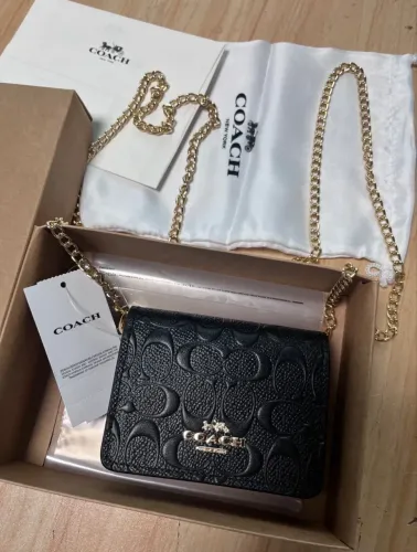 COACH C7361 mini Wallet on a chain