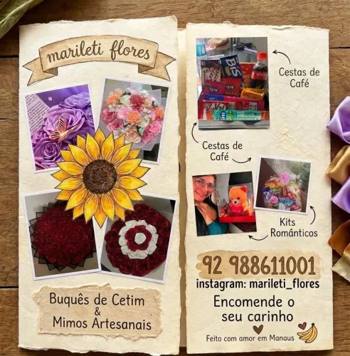 Buquês de cetim e cestas para o dia dos namorados