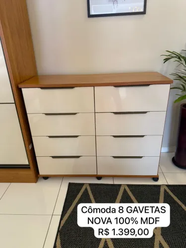 Cômoda com 8 gavetas TOP NOVA MDF - Entrego!