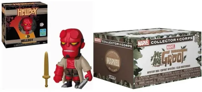 Combo Funko Marvel Groot e Funko 5 Star Hellboy - Lacrados