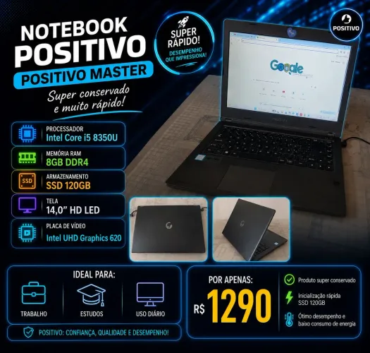 Notebook i5 8350u, 8Gb Ram ddr4, SSD super rapido