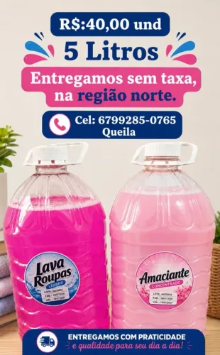 Kit lava roupas e amaciante