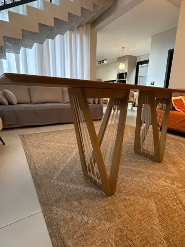 Mesa jantar vidro branco.