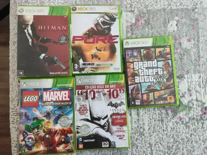 coleção Jogos Xbox 360-Pure, Hitman, GTA, Batman e lego