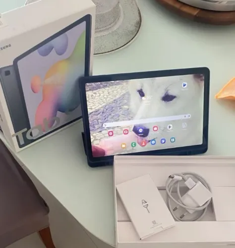 Galaxy Tab S6 Lite Samsung + S Pen + Capa + Caixa e Carregador - Impecável