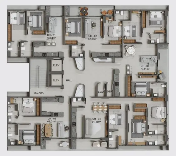 Apartamento à venda, 91 m² por R$ 878.997,00 - Bessa - João Pessoa/PB