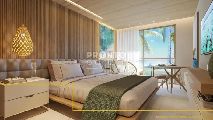 Flat com 1 quarto em Ponta de Serrambi