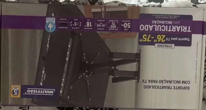 Suporte articulado Tv até 75 polegadas novo, lacrado. 