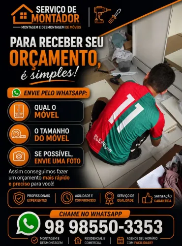 Montagem e desmontagem do seu móvel com segurança e confiabilidade!