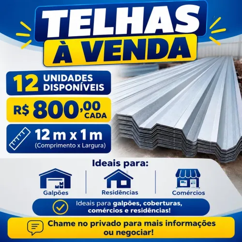 Telhas de zinco e isopor 