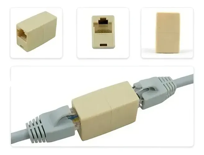 Adaptador Emenda Extensão Fêmea RJ45 Link+ Ethernet