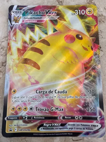 Carta Pokémon Pikachu Vmax Gigamax Promo Swsh286 Holo