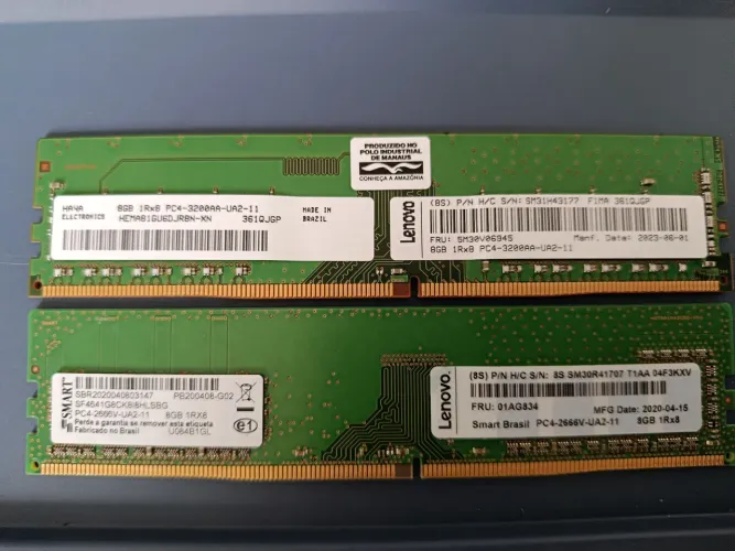16GB Memória Ram DDR4 Lenovo