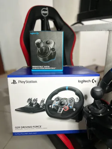 Cockpit completo com g29 , câmbio logitech e cadeira dazz
