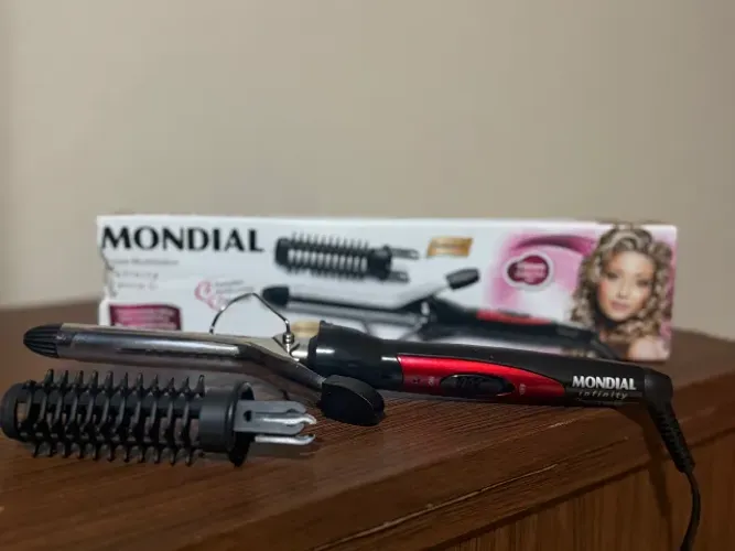 Modelador de cachos Mondial Infinity Chrome 2 em 1 - Completa