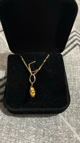 CORRENTE 18K 60CM + PEPITA DE OURO