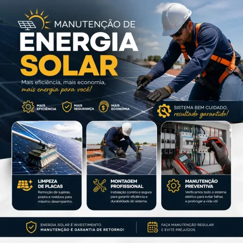 Manutenção e montagem de energia solar