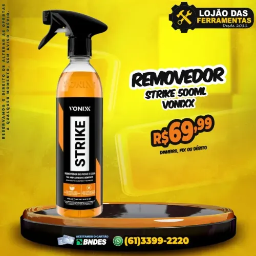 Removedor de Colas Adesivas Automotivo Strike 500ML Vonixx
