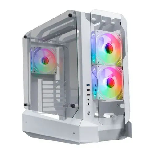 Gabinete Gamer Mid Tower Pichau Odysseus Vidro 3 Fans RGB Branco