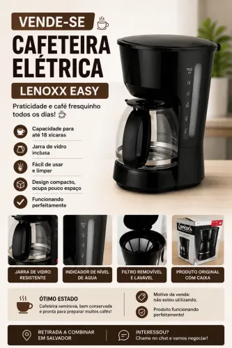 Cafeteira Elétrica Lenoxx Easy - Pouco Uso e em Ótimo Estado