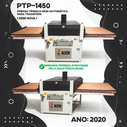 Prensa Térmica Semi-Automática para Transfers - PTP-1450 - MOGK - 2020
