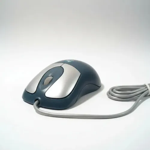 Mouse com Fio PS2 Verde Bolinha Mecânico Compatível Windows 