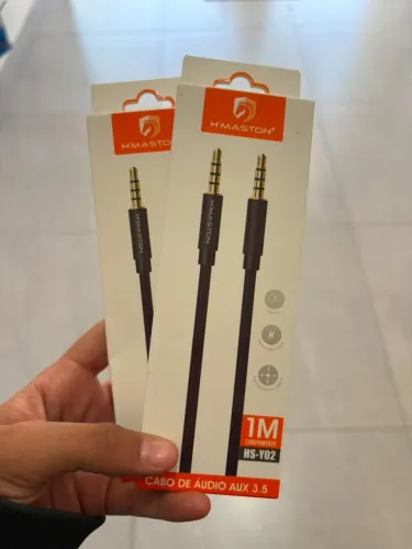Cabo AUX P2 3.5mm H'Maston 1 Metro - Áudio Estéreo