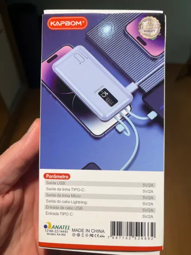 Power bank - Carregador Portatil Kapbom 