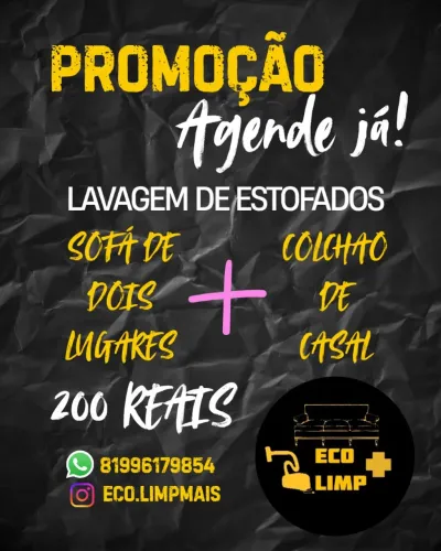 PROMOÇÃO LIMPEZA DE ESTOFADOS