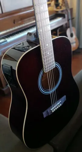 Violão GIANNINI Folk Elétrico modelo mais Atual com Cordas Novas e Regulado