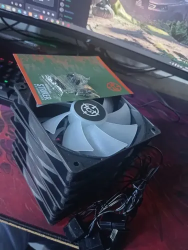 kit 5 fan rgb pc gamer cor fixa