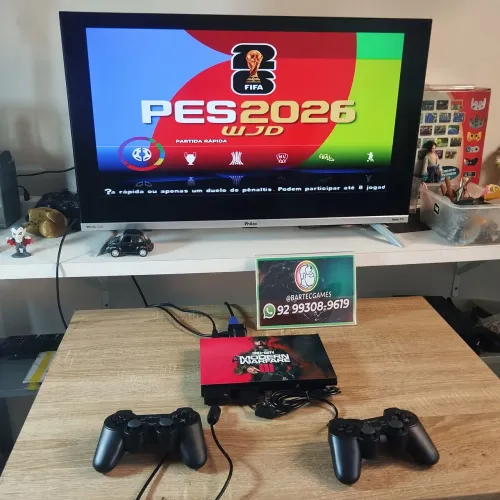 PS2 tunado + 70 jogos game personalizado