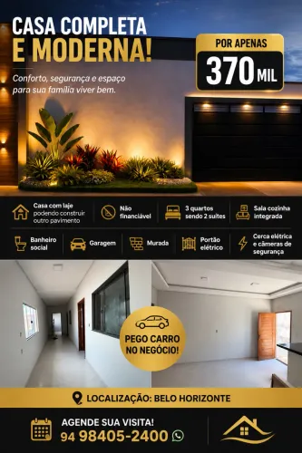 Casa no bairro Belo Horizonte-Não financiável
