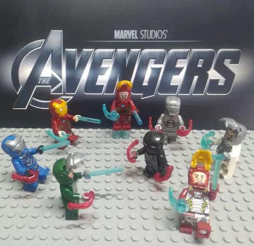 Bonecos e Minifiguras Homem de Ferro - Os Vingadores (blocos de montar tipo LEGO)
