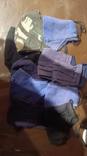 Lote de Máscaras 7 azul, 2 preta e 1 camuflada - DESAPEGO